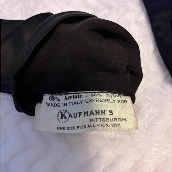 Italian Gloves Long Black Vintage - Picture 3 of 7